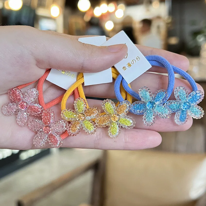 

Новые цветочные эластичные резинки для волос для детей: яркие, высокоэластичные, мягкие, не повреждающие волосы, для хвостиков