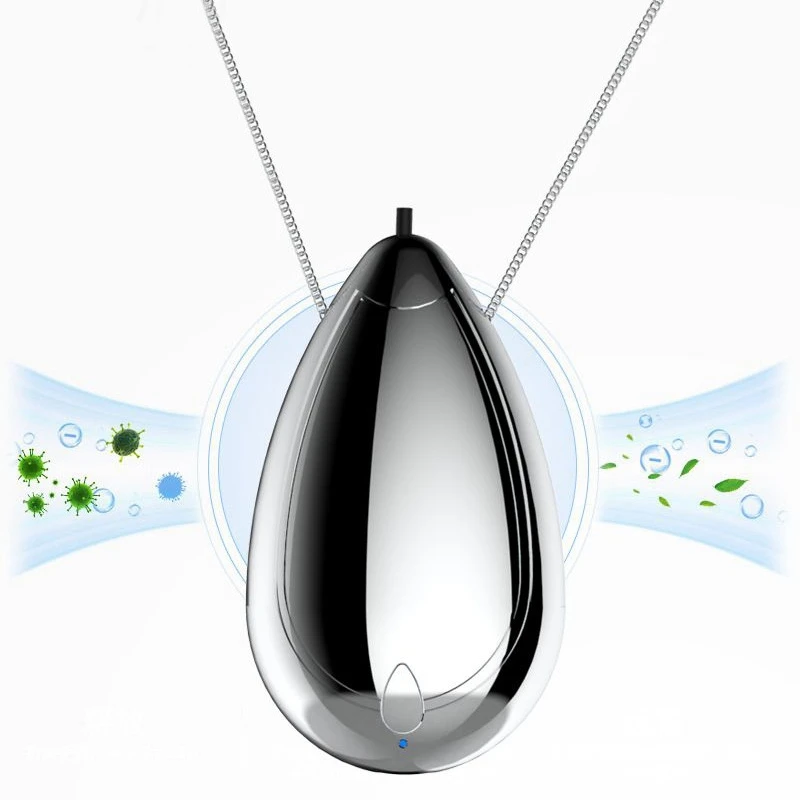 Portable Air Purifier Necklace Mini Wearable Air Freshner Personal Hanging Ionizer Negative Ion For Adults Kids