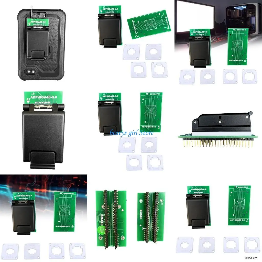 

C7AB Original BGA48 BGA63-D1P48 2-in-1 Adapter Set for T56 Programmer Self-developed Highly Precise Molds