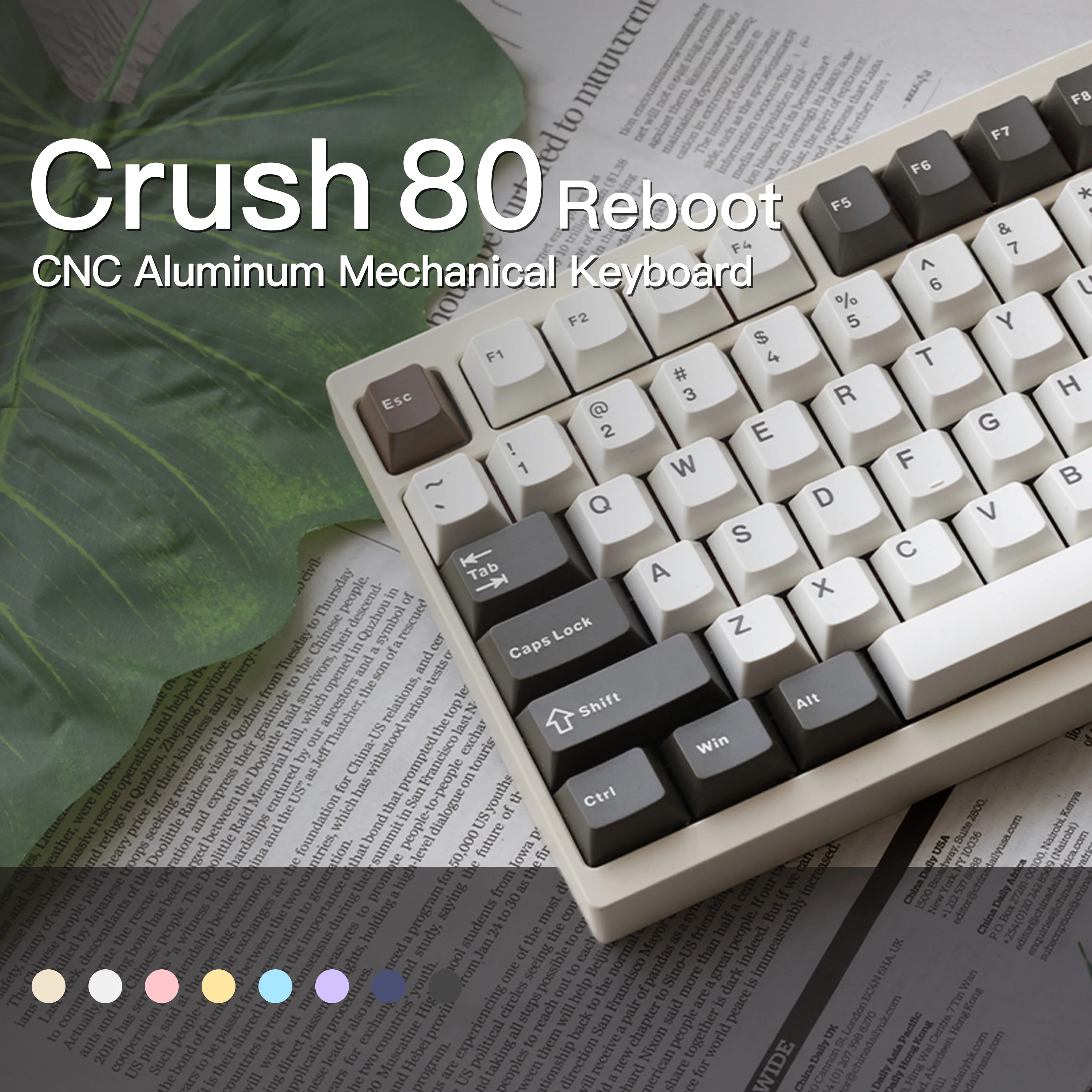 WOBKEY Crush80 Reboot CNC Aluminum 5-Second Quick-Release Triple-Mode Connectivity Mechanical Keyboard with Superior Acoustics