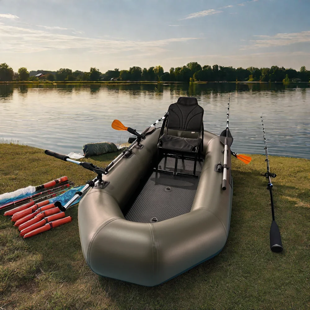 

Надувная лодка из ПВХ для 2-3 человек, резиновая лодка для рыбалки и водных видов спорта