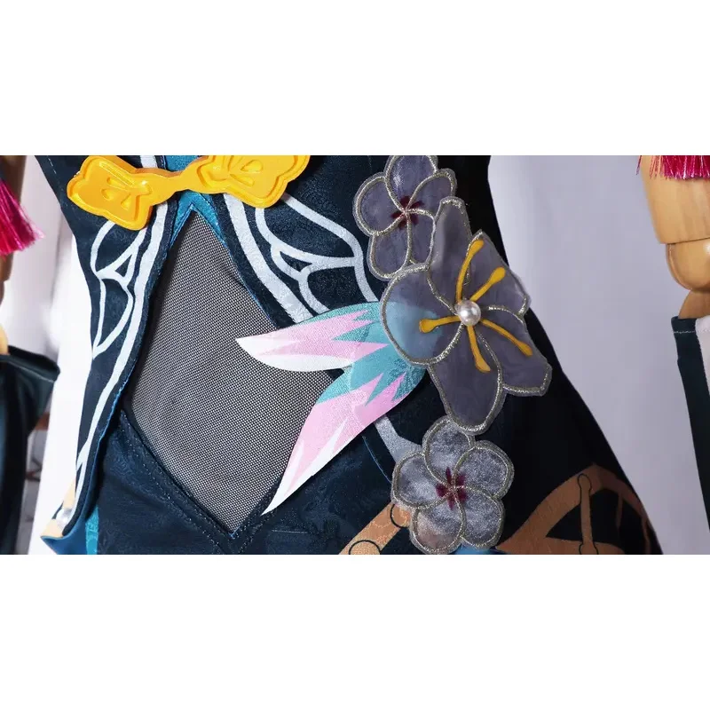 호두 웨트로세톤 재고 루안메이 코스프레 코스튬, 혼카이 스타 레일 루안메이 풀세트 가발, 새해 할로윈