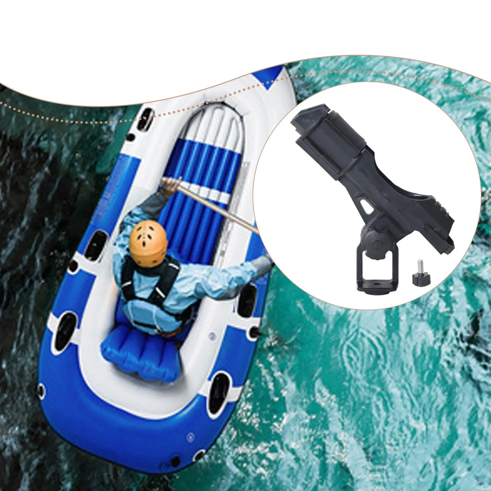 

Регулируемый держатель для удочек из АБС-пластика для надувной лодки, каяка, кронштейн для поддержки удочек, рыболовное оборудование