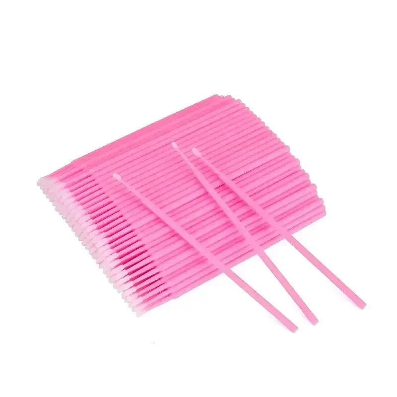 CNKESS wholesale 500pcs Disposable Miniature Mascara Brush for Makeup, Cleaning and Compatible Personal Care Pink