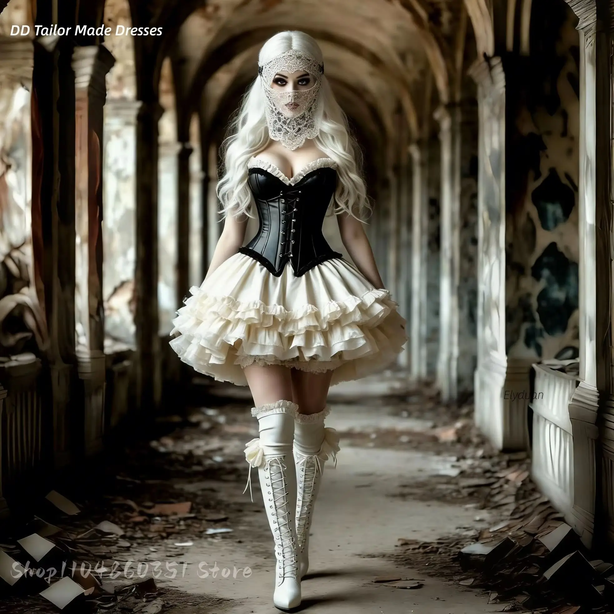 Gothic Short Prom D…
