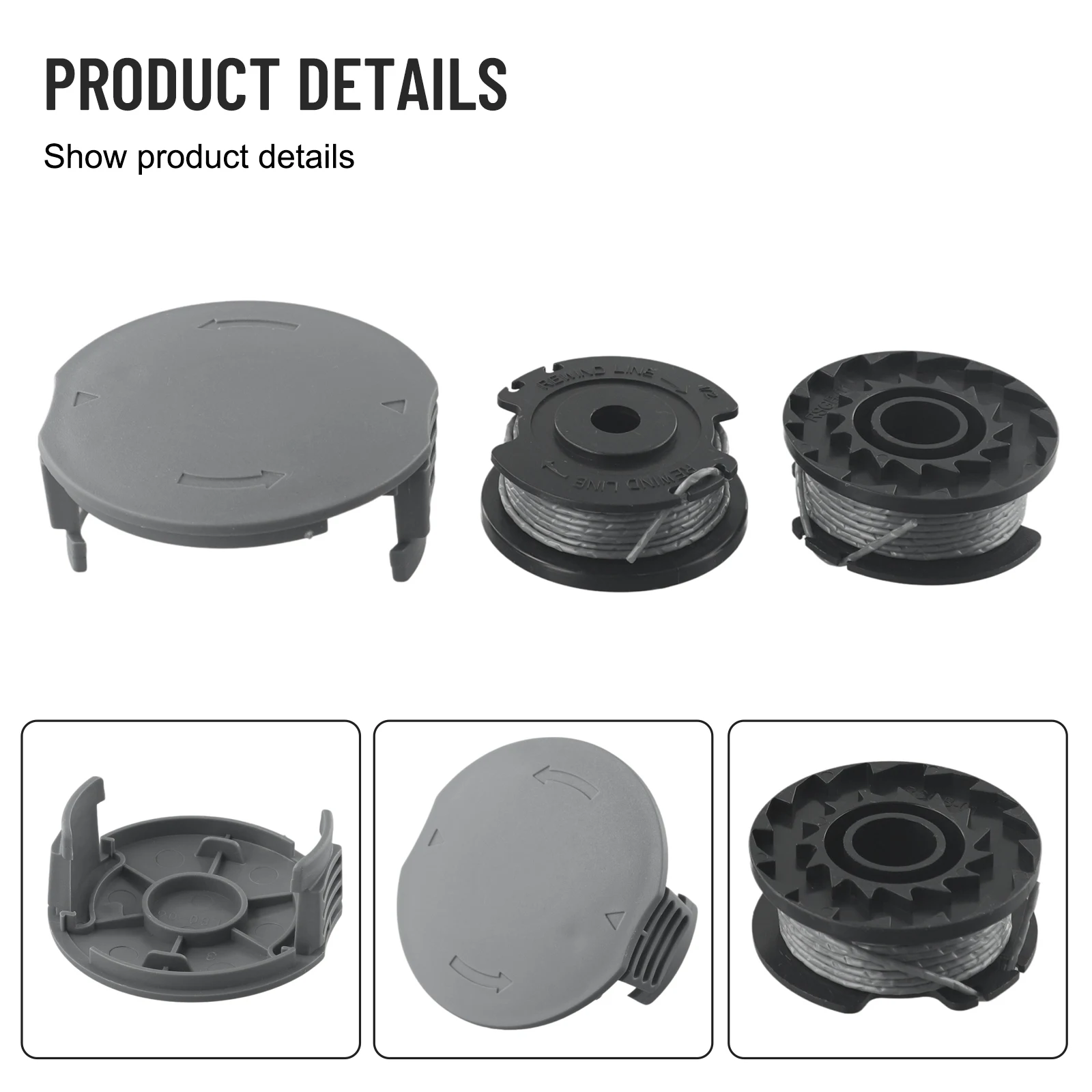 Efficient Replacement Grass Trimmer Line F016800569 F016800385 + Spool Cover Set Fits For BOSCH Easy Grass Cutters