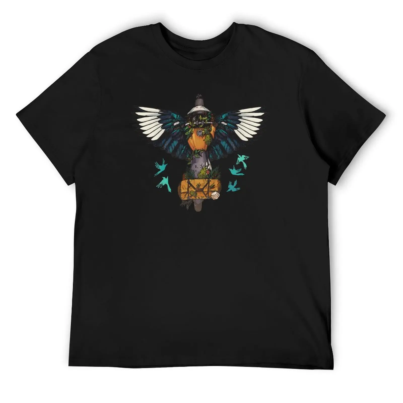 

As the Magpie Flies 5k Commemorative Illustratoin T-Shirt shirts graphic tees rapper graphic tees T-shirts for men cotton