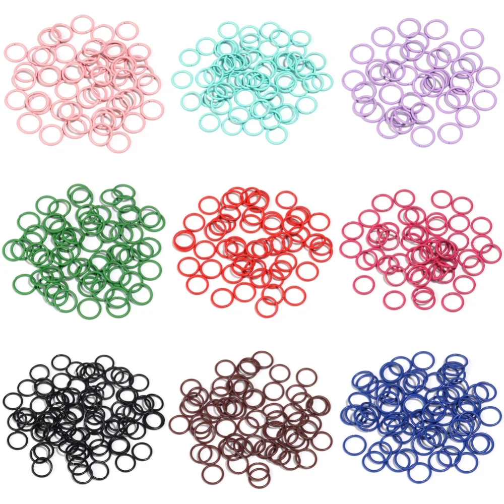 

50pcs/lot 8 10mm Colorful Closed Single Loops Rings Jump Rings Connector For DIY Bracelet Necklace Jewelry Making Accessories