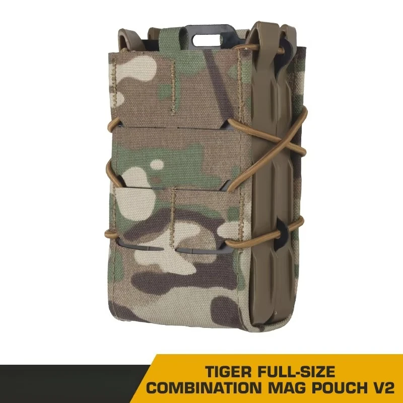 

Тактический охотничий подсумок для журналов 5,56 7,62, полноразмерный M4 AK AR15 Combination V2, двойной магнитный чехол для страйкбольного жилета, поясной ремень Molle