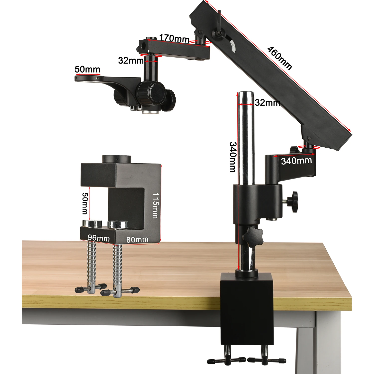 KOPPACE Microscope Folding Bracket 50mm Fixing clip Lens Frame Diameter 50mm