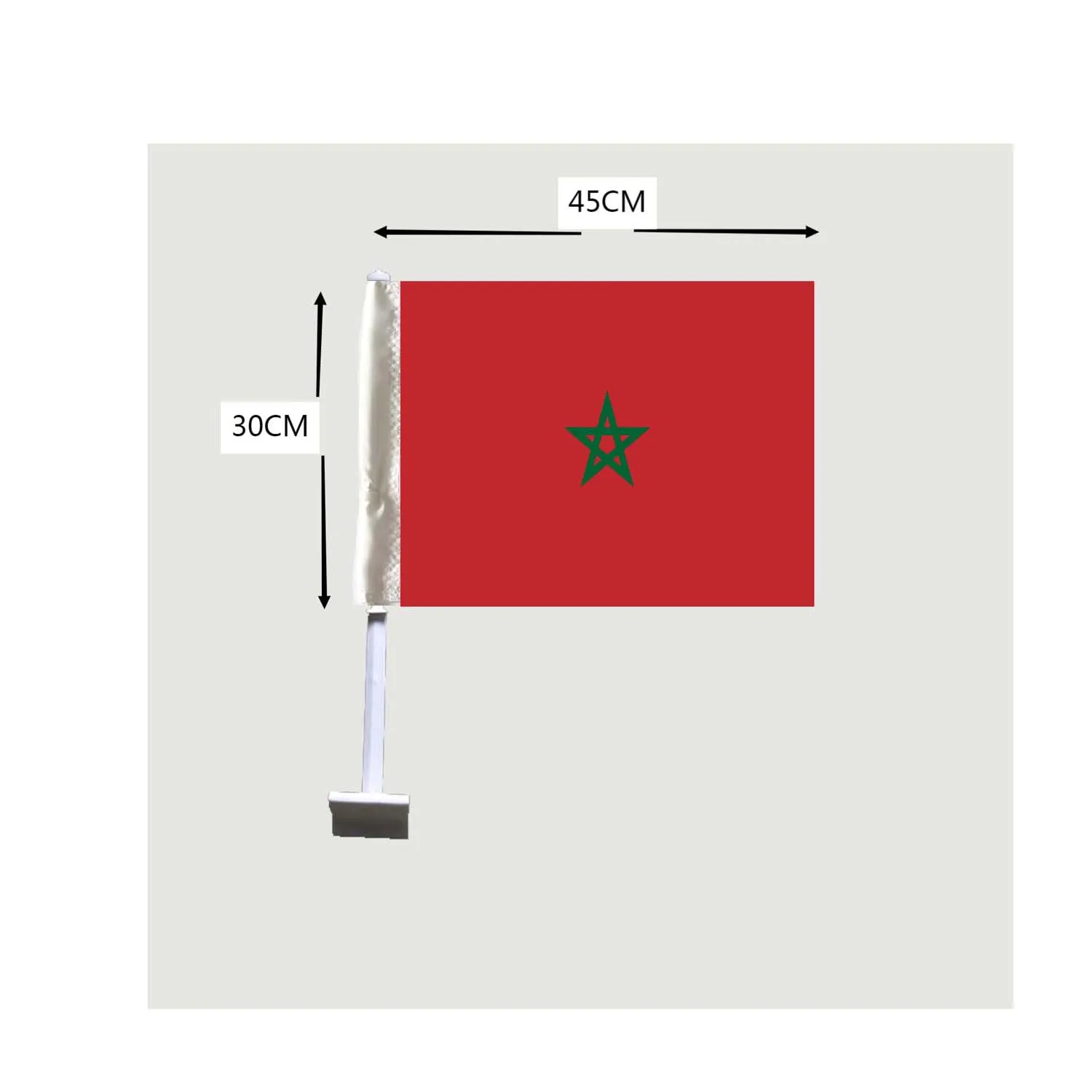 

Флаг Марокко, флаги на окна автомобиля 30x45 см, 2 шт., 100% полиэстер, цифровая печать, фестивали, использование на автомобиле