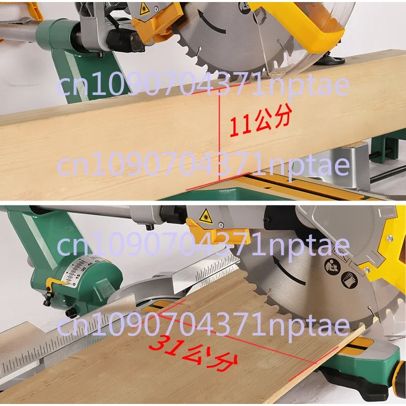 12 inch tie rod saw aluminum machine miter woodworking cutting machine angle multi-function double oblique electric table saw