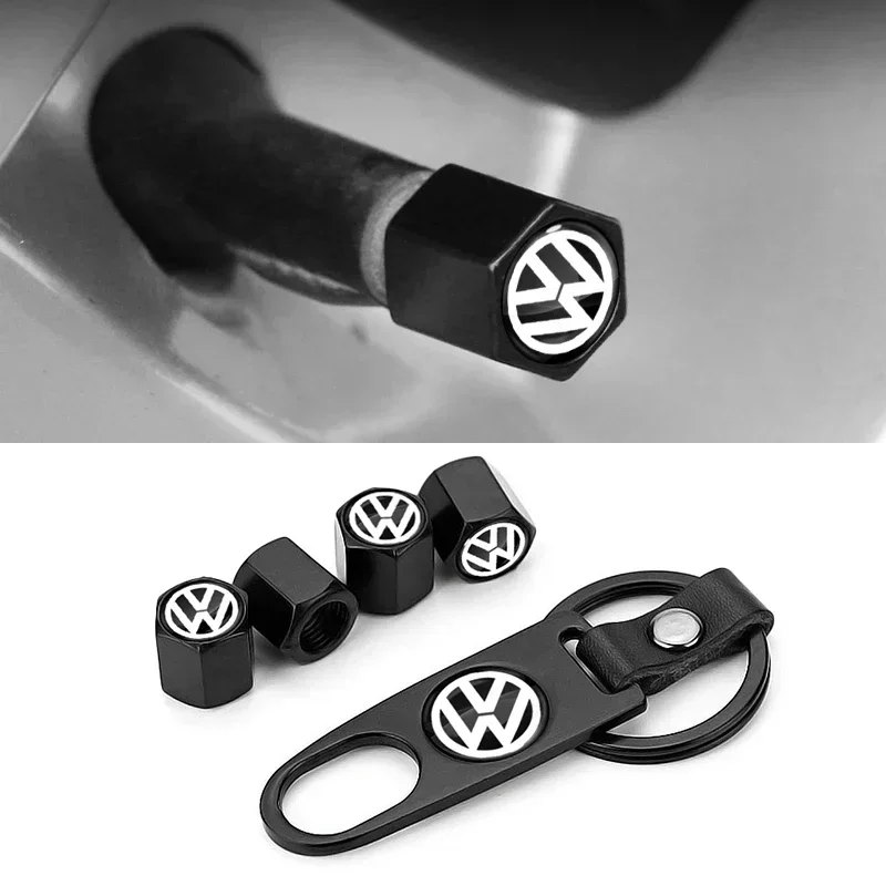 

Car Wheel Tire Valve Caps Cover KeyChain For VW GTI S Racing Rline Logo Polo Golf 6 7 Passat Touran Bora Beetle Jetta Tiguan MK5