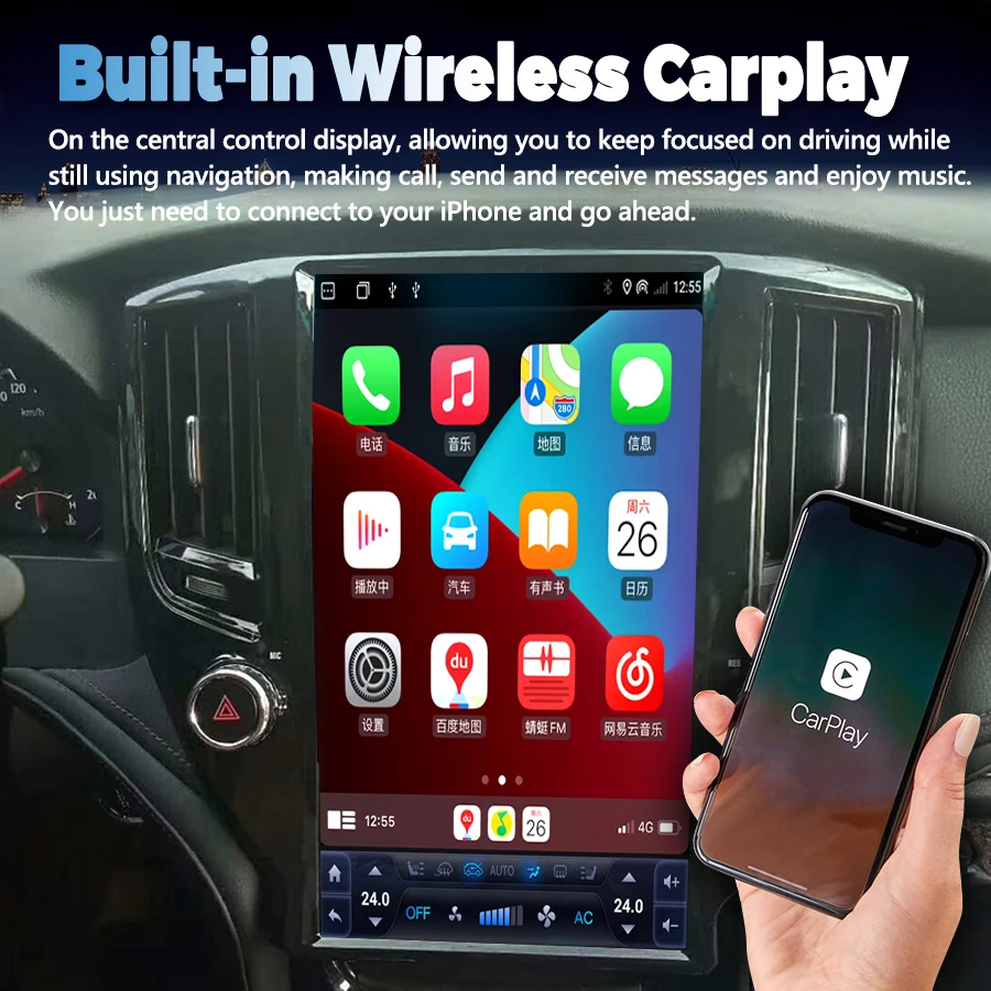 カーラジオおよびメディアプレーヤー,ビデオプレーヤー,ステレオ,Android 11,テスラスクリーン,GPS,ヘッドユニット,車用,トヨタ,クラウン,S210, 2014, 2019, 13.6インチ