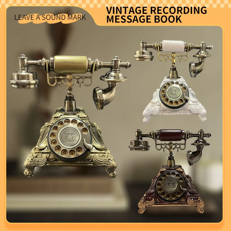 European retro party birthday wedding phone audio guestbook American fashion voice blessing creative retro
