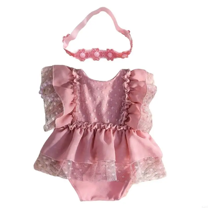 

G2TC Baby Photography Props Девочки фотосессия одежда одежда цветок наряд насадок для повязки