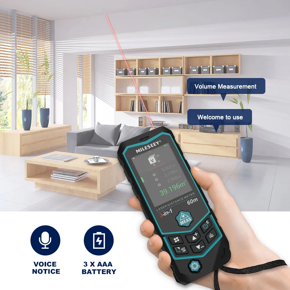 Mileseey Low Price R2B Area Distometer Laser Distance Measurement Meter