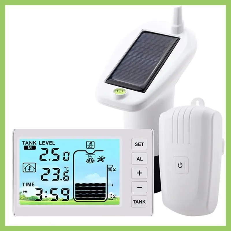 

Ultrasonic Level Sensor Water Tank Liquid Depth Level Meter Sensor With Temperature Display LED 1 Set