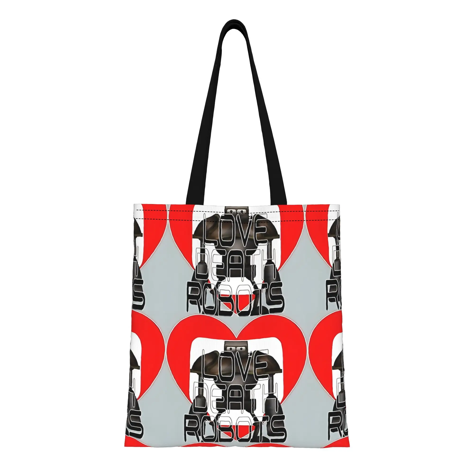 

Сумка-тоут из холщовой ткани lLove Death and Robots lLOVE DEATH ROBOTS PLC, идеально подходит для покупок, путешествий, активного отдыха, прочная сумка через плечо