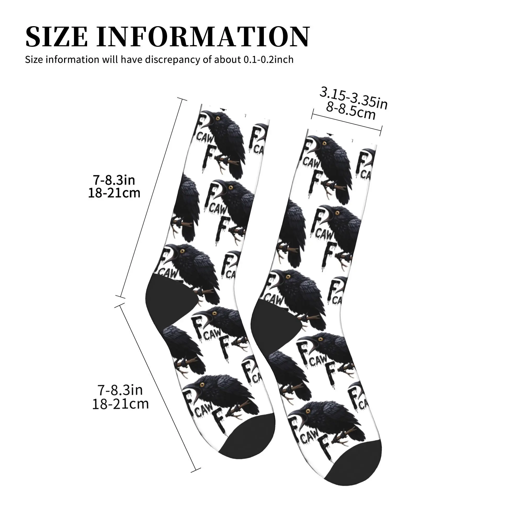 مضحك الأسود الطيور F Caw F جوارب زوجين الجوارب مريحة جوارب بأشكال مضحكة الخريف تسلق مكافحة العرق تصميم الجوارب هدية