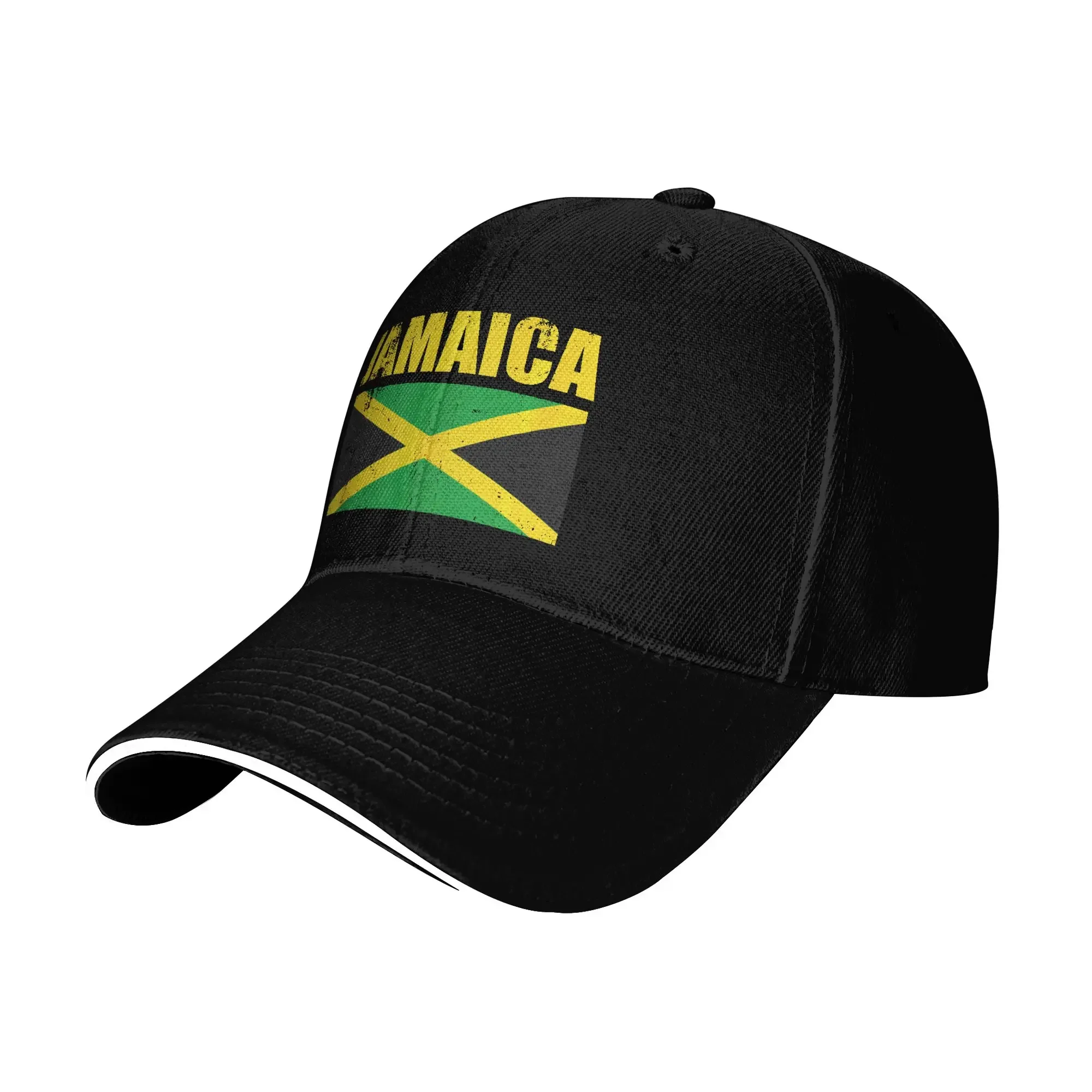 Flag Jamaica T Shirt Cool Jamaican Flags Casual Baseball Cap Gym Hip Hop Hats Summer Sunscreen Female Male Fashion Snapback Cap