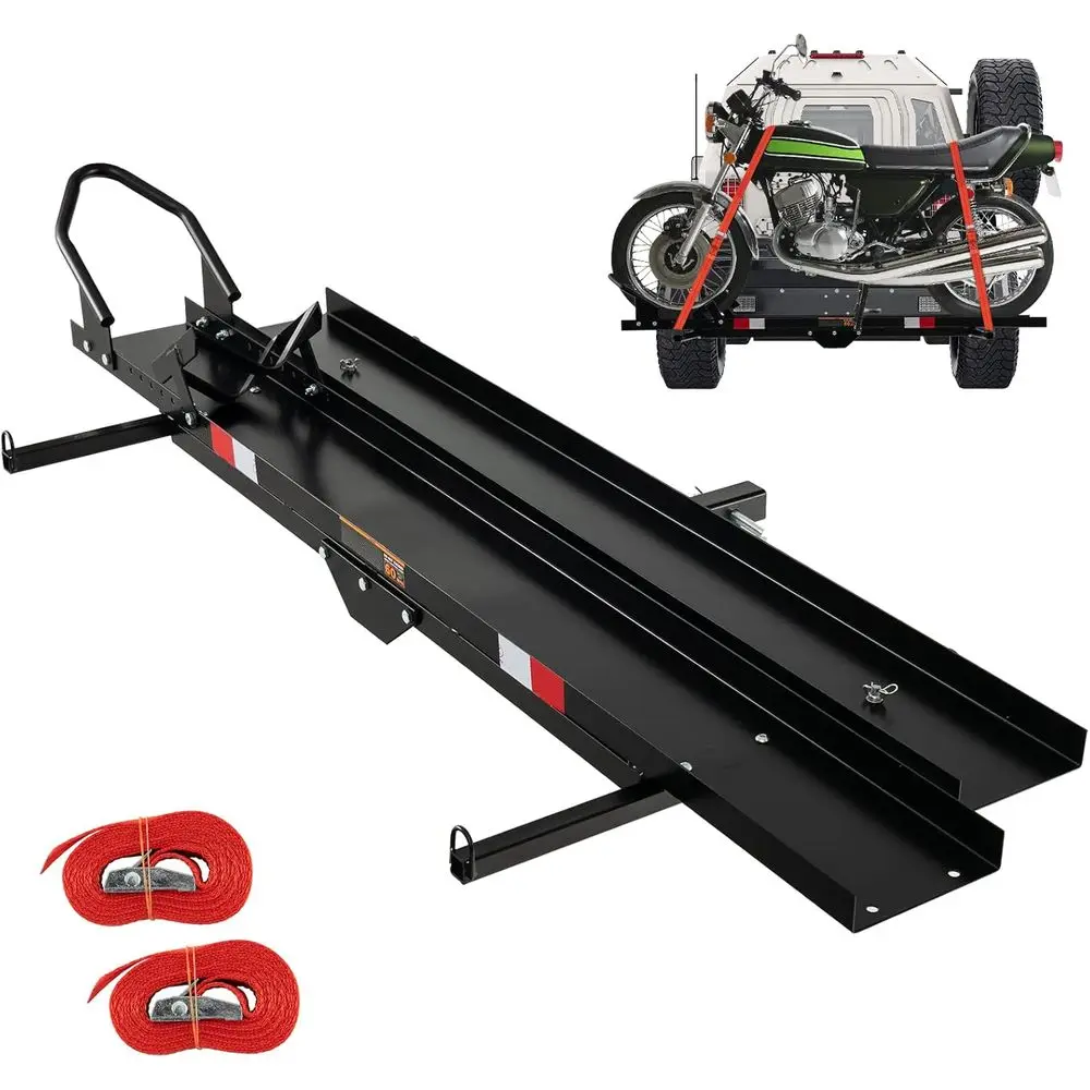 

600lbs Hitch-Mounted Motorcycle Carrier for Dirt Bikes, Heavy-Duty Rack, Fits Tires Up to 7.5 Wide