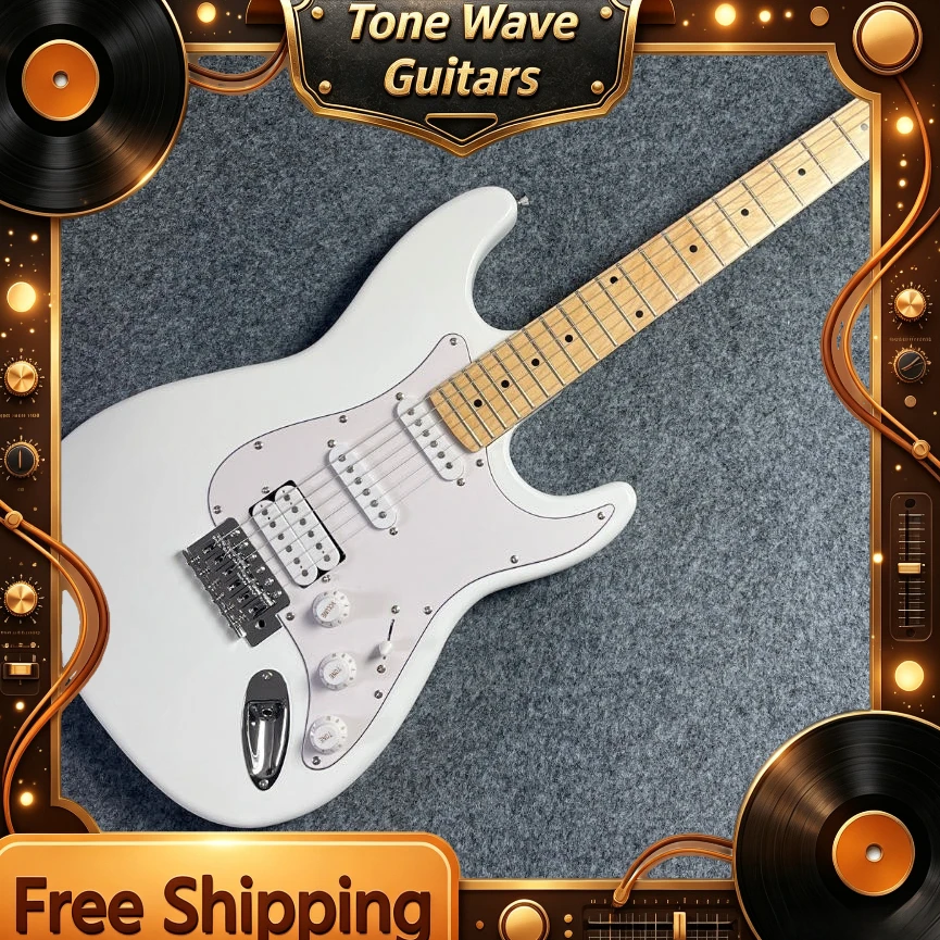 Factory Direct ST06 Pure White Single Double Maple Neck Versatile Multiple Styles Delivery Included