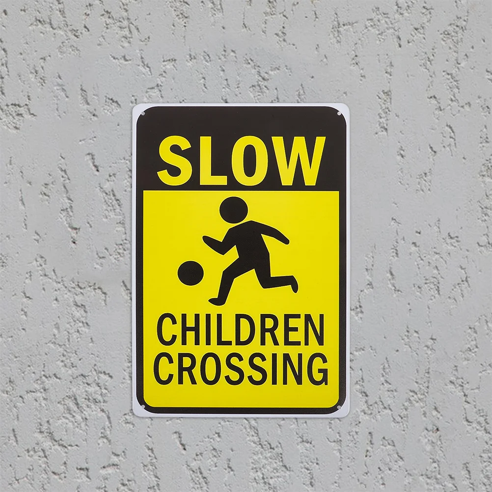 Знаки безопасности Drive Slow Children Crossing Road Traffic Открытый газон Украшения Игра