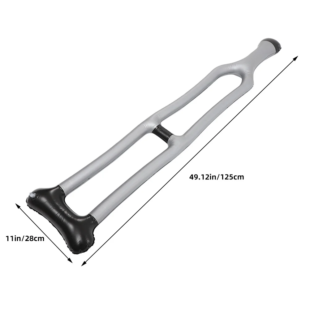 Inflatable Walking Cane Blow Up PVC Crutch Costume Prop Halloween Old Man Cosplay Accessory Walking Stick Cane