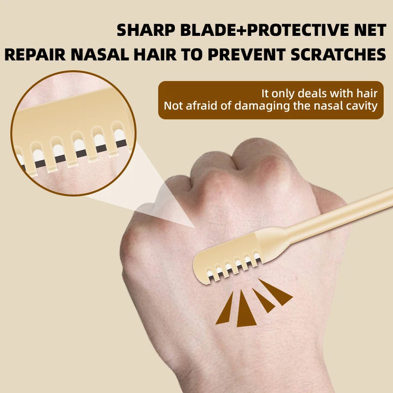 ماكينة تشذيب شعر الأنف برأسين، ملعقة قطف الأذن، كماشة شعر الأنف الدوارة 360 درجة، ماكينة تشذيب شعر الأنف اليدوية المحمولة