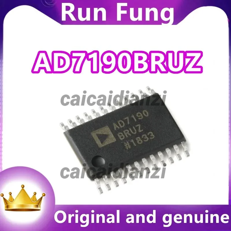 AD7190BRUZ-REEL AD7190BRUZ 24 Bit Analog to Digital Converter 2, 4 Input 1 Sigma-Delta 24-TSSOP 5Pcs/Lot New Original