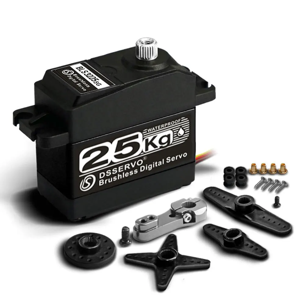 Waterproof Digital Servo 25kg 35kg 45kg 55kg Brushless Motor Gear 180/270/360° for 1:8 1:10 1:12 SCX10 TRX4 RC Baja Crawler Cars