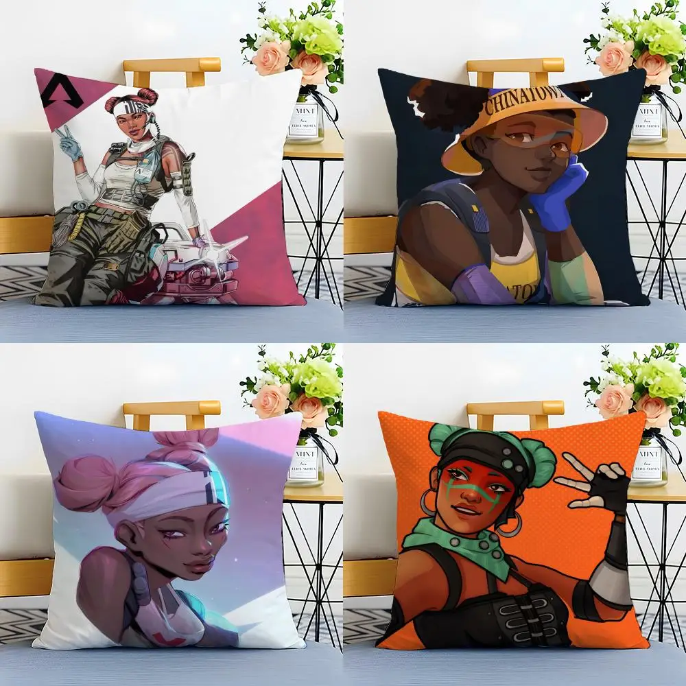 Apex Legends L-Lifeline Cushion Cover Linen Pillowcase Soft  for Sofa Bed Home Room Decor