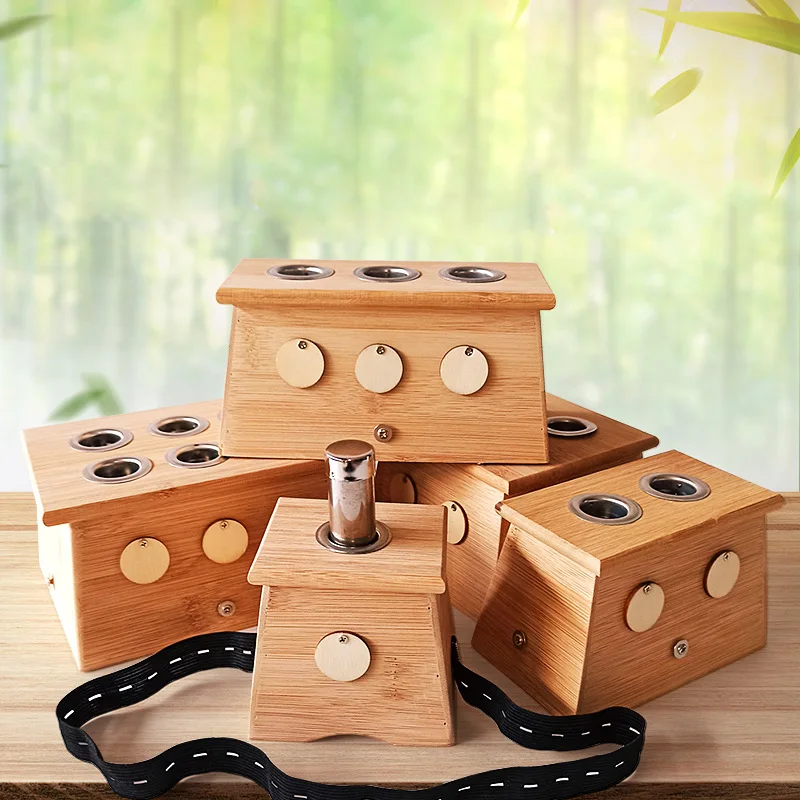 Moxibustion Box Nature Bamboo Burner Warm Acupuntura Massage Wellness Moxa Stick Body Acupoint Massager Relieve Pain Body Care