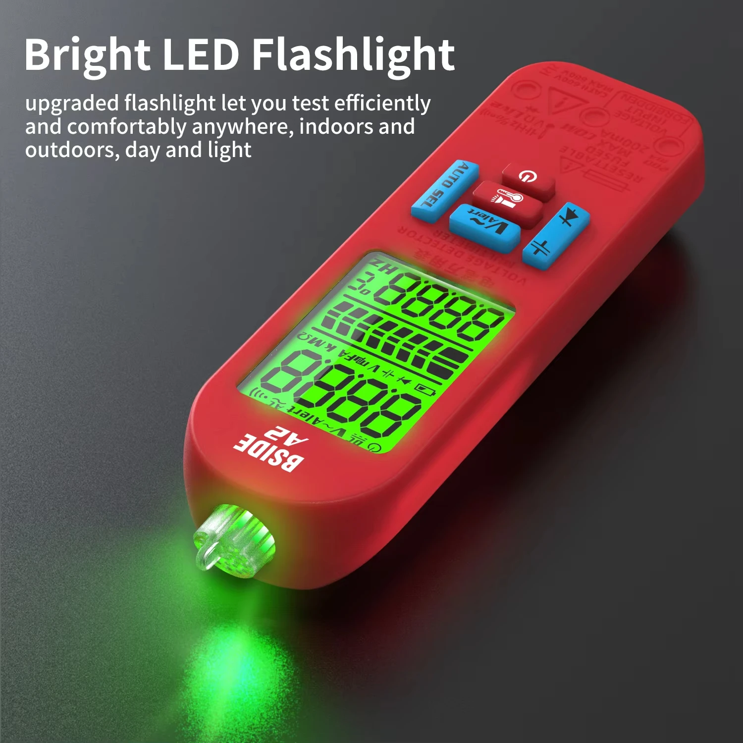 الذكية USB تهمة الرقمية المتعدد التيار المتناوب/تيار مستمر الحالي متر الجهد المقاومة متر كهربائي LCD الخلفية أوم مربع موجة اختبار