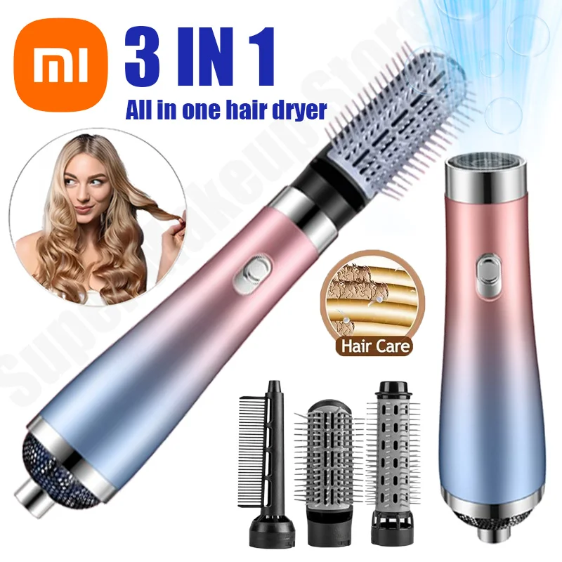 Xiaomi 3 em 1 secador de cabelo ferramenta estilo cabelo secador de cabelo curling pente escova volumizador alisador secador de cabelo secador de íon elétrico