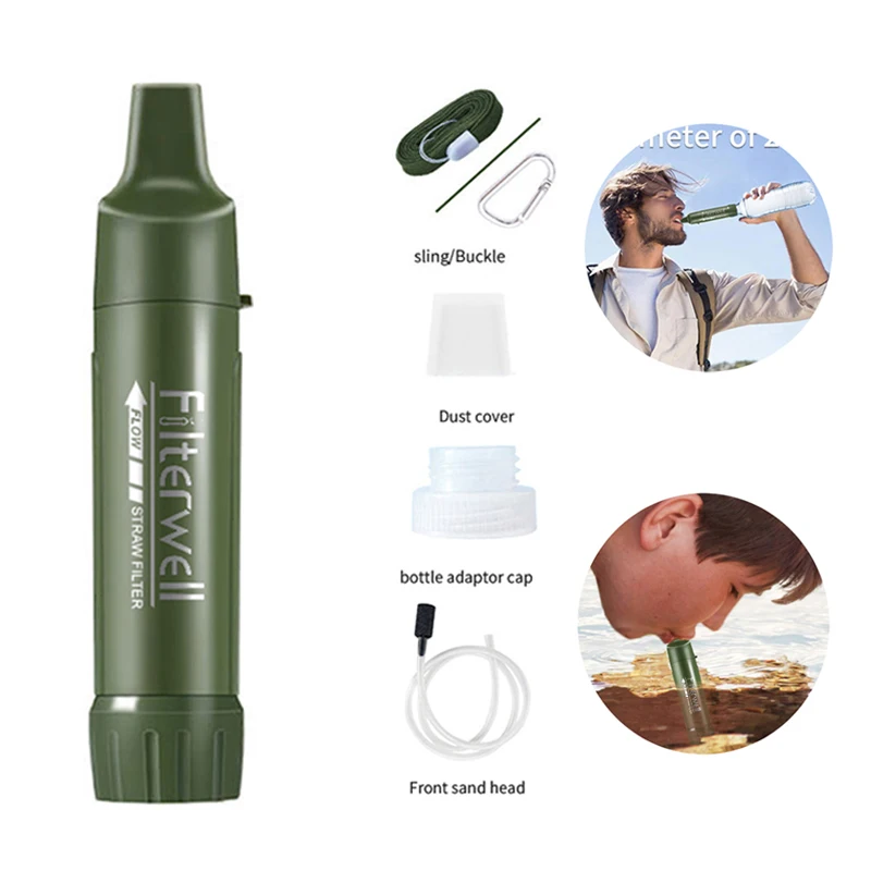 Filterwell Mini Portable Camping Water Filter Drinking Water Purifier Outdoor Camp Hiking Survival Equipment Tourist Accessories