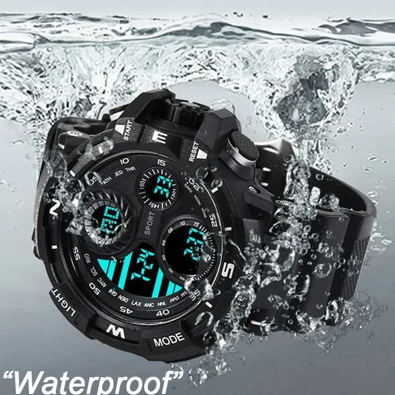 Military Digital Watch for Men Outdoor Men\'s Sports Watches Clock Waterproof Luminous Chronograph Student Electronic Wristwatch