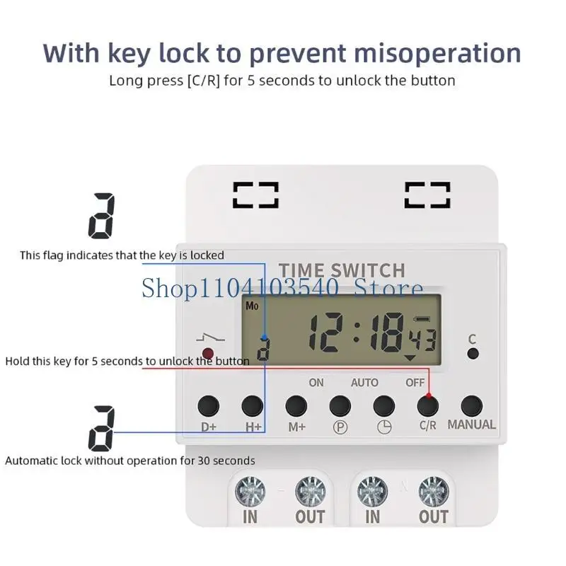 02DC KG316T Temporizzatore programmabile con memoria spegnimento Interruttori temporizzatori ritardanti fiamma