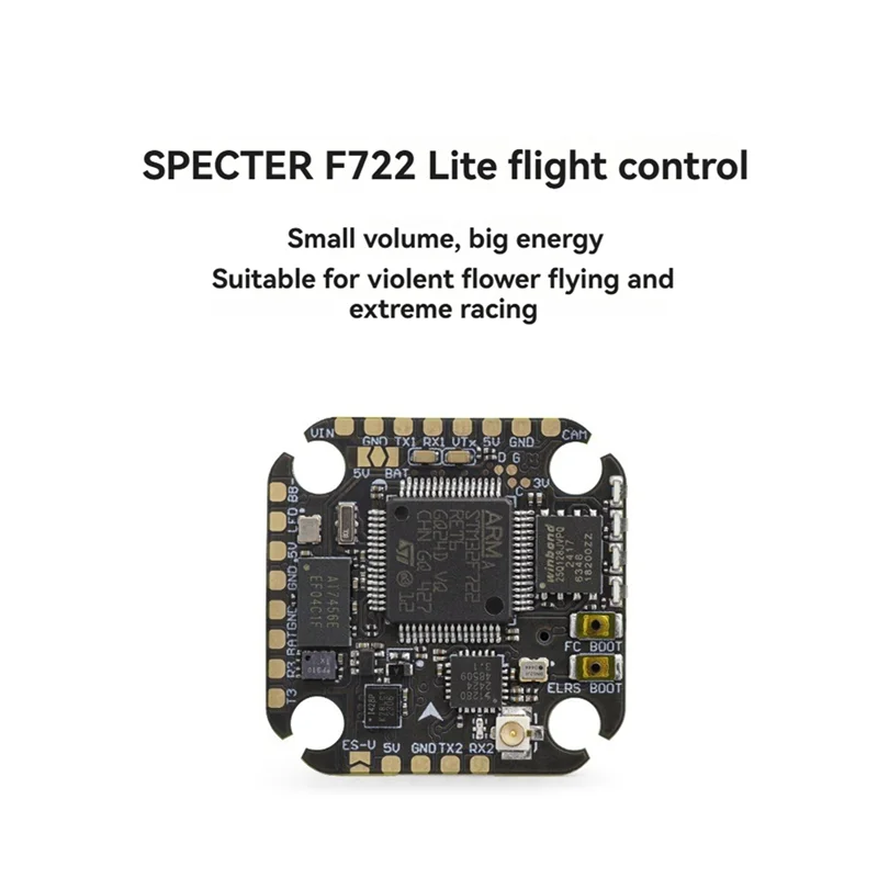 ABUO-F722 Lite Flight Controller Onboard 20X20mm ELRS 2.4G Receiver 5V 2A BEC 2-6S LIPO For FPV Freestyle Drone