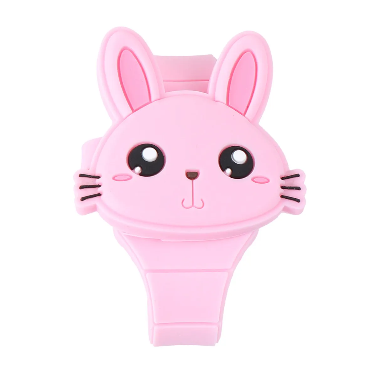 

Силиконовые часы в форме мультяшного кролика, светло-розовые, подарок на день рождения для детей, сувенир для вечеринки, подарок на детский праздник, удобный мягкий ремешок