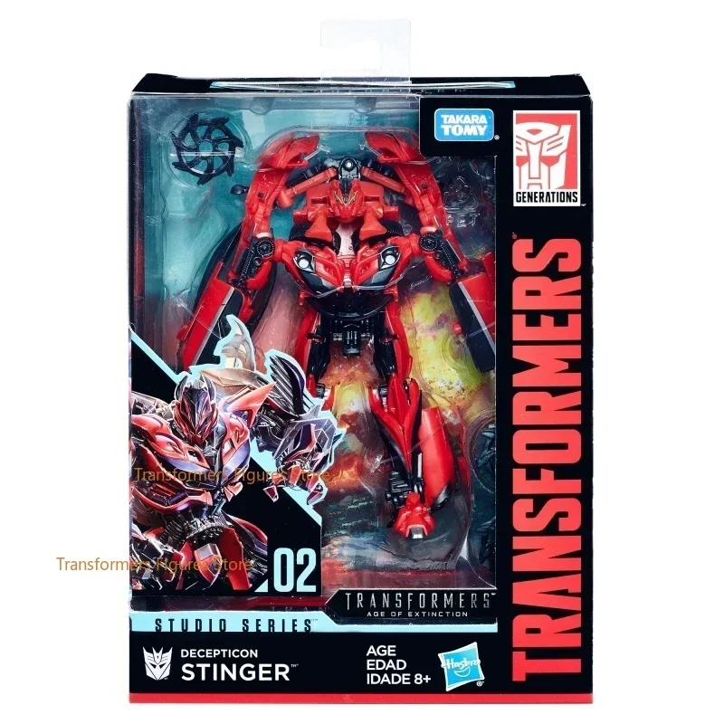 ในสต็อก TAKARA TOMY Transformers SS Series SS-02 D-Class Stinger รวบรวมตัวเลขเคลื่อนย้ายได้ของเล่นอะนิเมะวันหยุดของขวัญ