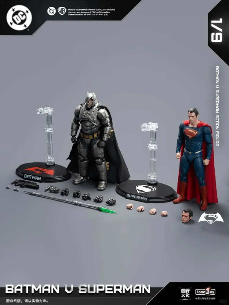 Fondjoy Batman VS Superman Dawn Of Justice Figuras de ação Bvs Blindado Batman e Superman 2.0 Conjunto Modelo Limitado Coletar Brinquedo Presente