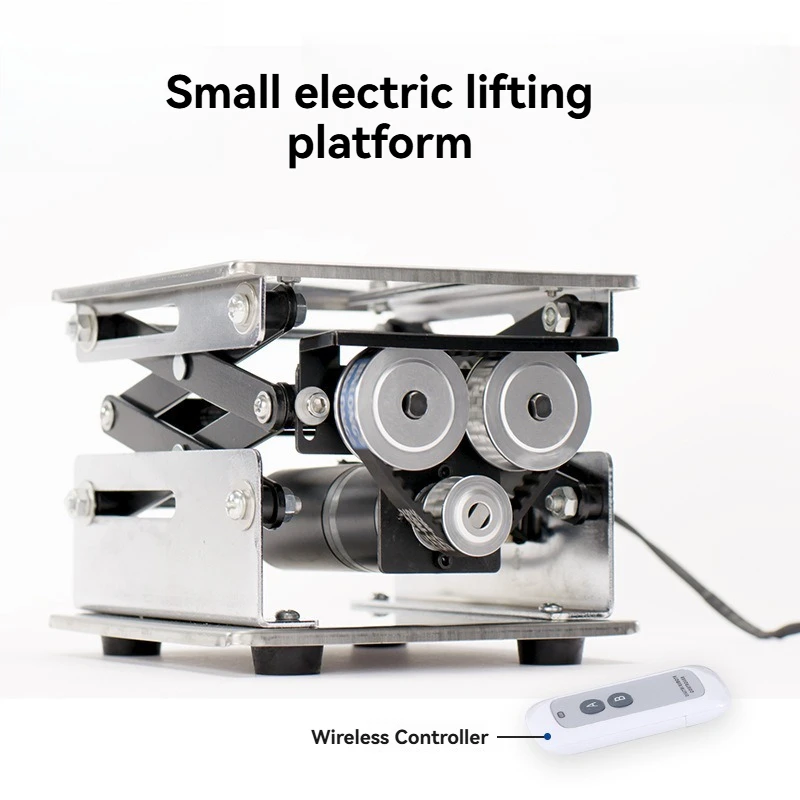 منصة رفع كهربائية قابلة للتعديل من الفولاذ المقاوم للصدأ 10-30 سم مختبر صغير من الفولاذ مع جهاز تحكم عن بعد للاستخدام المنزلي والمكتبي #3