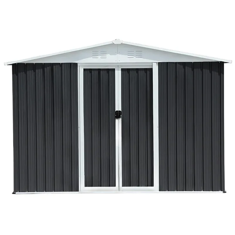 Frame thickened mobile storage room, rain and sun protection, outdoor tool room, temporary tin house