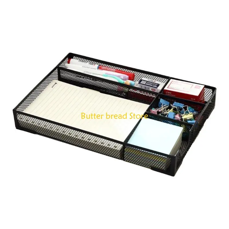 W89C Mesh Desk Desktop Metal Office Mesh Drawer Desktop