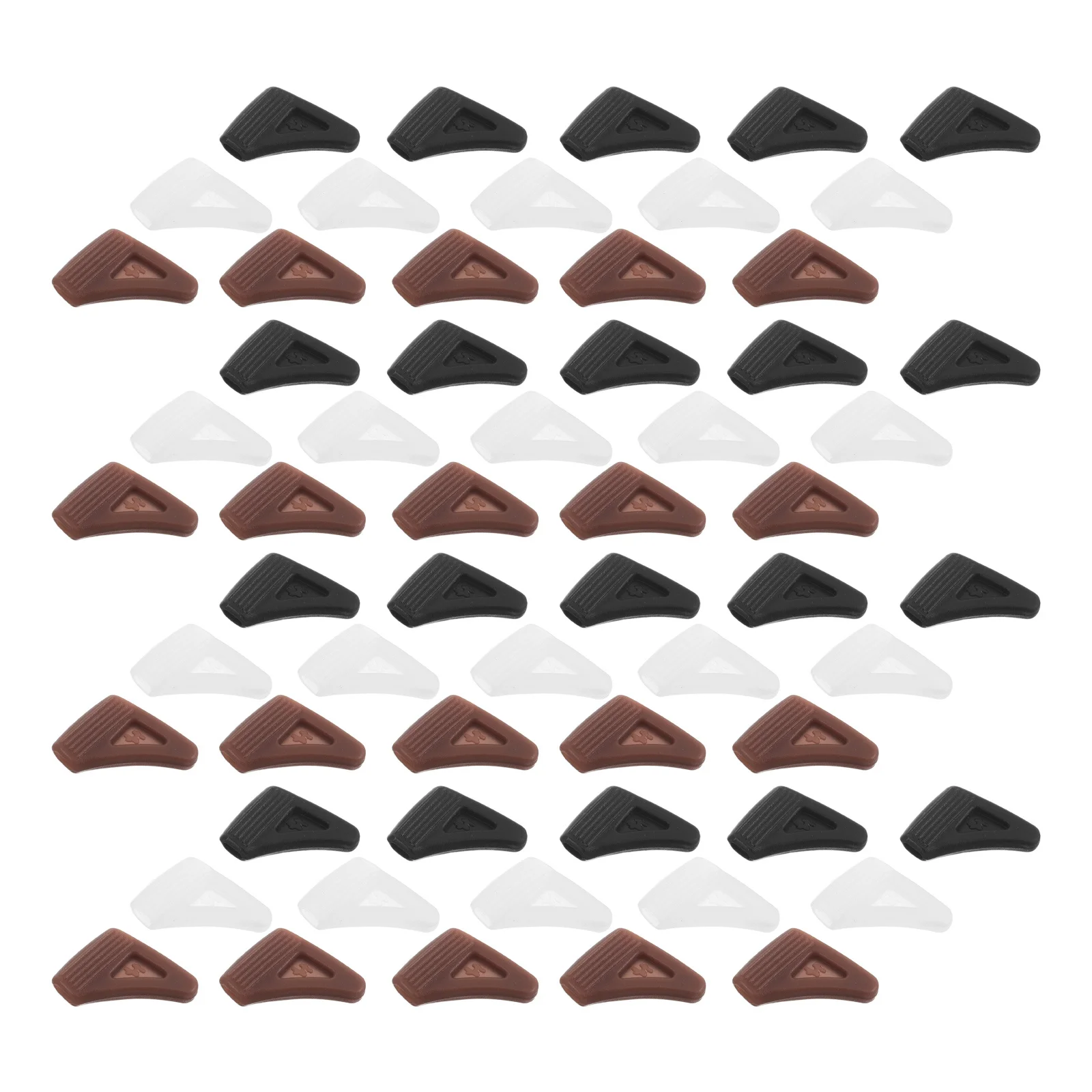 

60Pcs Silicone Eyeglass Ear Grips Anti-Slip Triangular Temple Tips Sleeve Retainer Glasses Ear Hooks for Running Cycling Sports