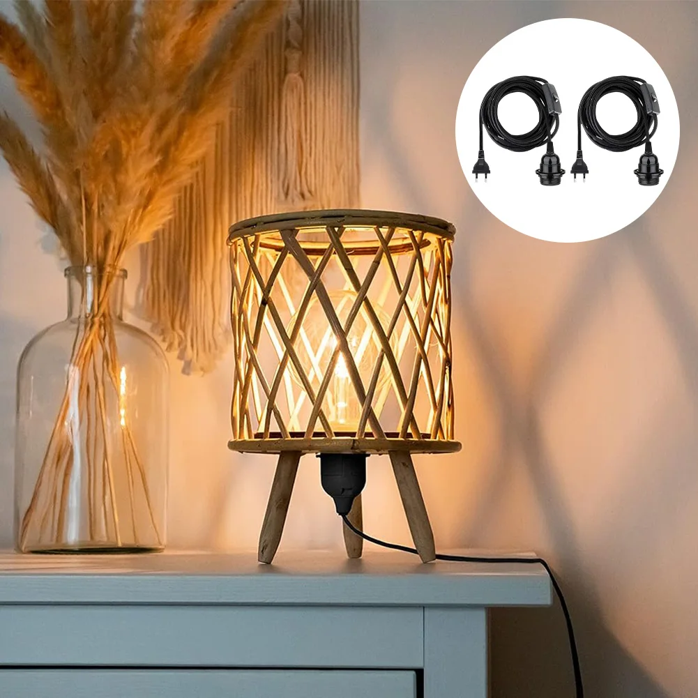 Double Set of E27 Lamp Holders with Switch and 3 5M Cord for Custom Bottle Lamp Lighting and Home Decoration Projects