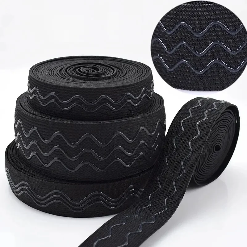 Banda elástica antideslizante para coser, banda elástica con agarre de silicona en forma de onda, accesorios para hacer pelucas, goma para coser pelucas