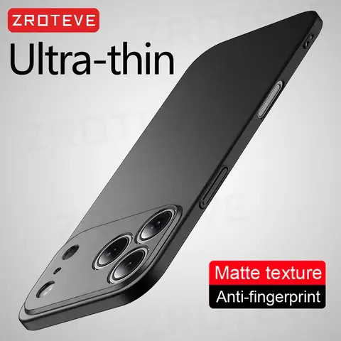 Voor iPhone 17 16e 16e 15 14 13 12 Pro Max ZROTEVE Slanke Matte Harde PC Cover voor iPhone 13 iPhone 16 Plus iPhone 17 Air Telefoon Case